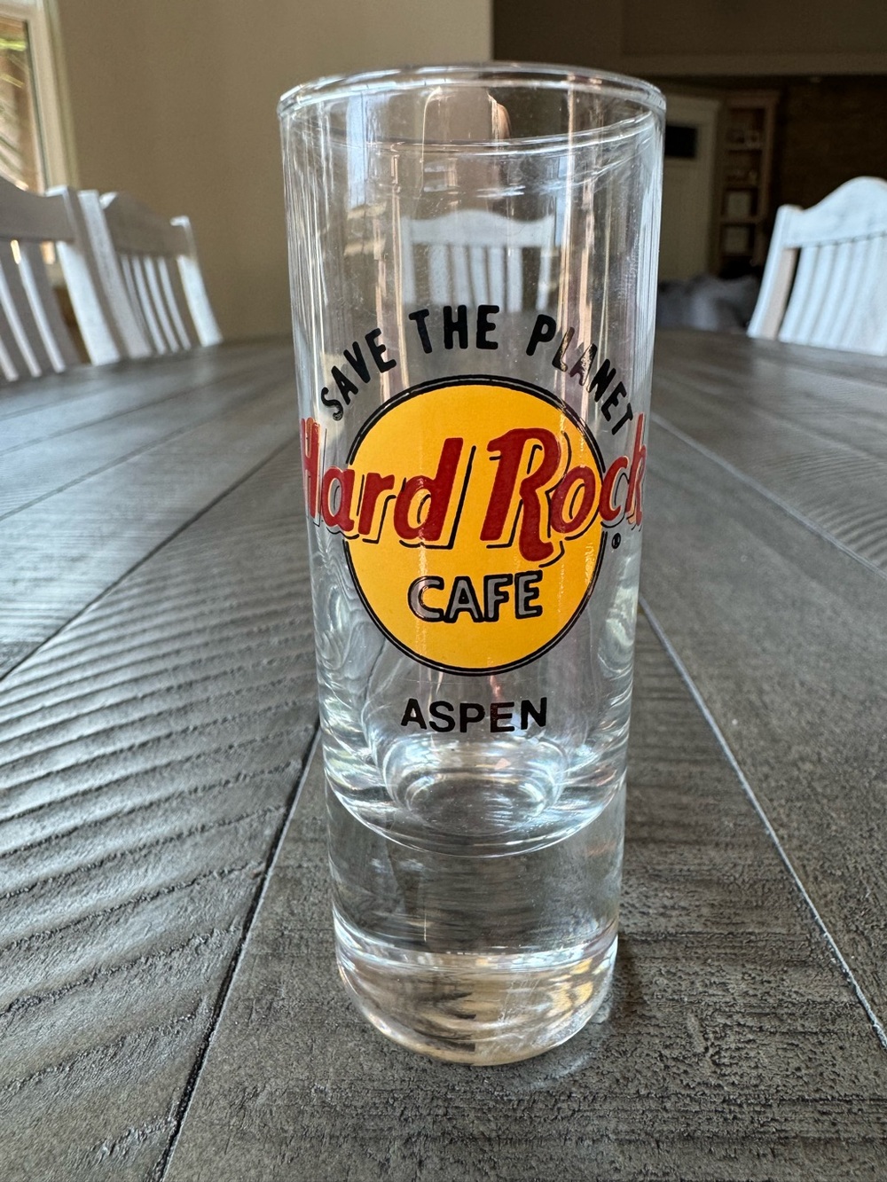 Vintage Hard Rock Cafe Aspen Clear Tall Shot Glass